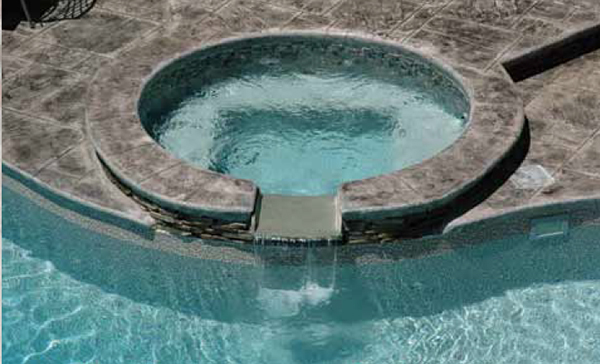 Custom Built-in Spillover Spas for Inground Pools