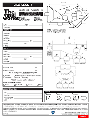 Rectangle Lazy EL Left Liner Order Form